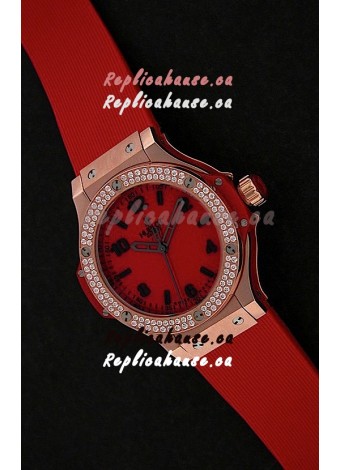 Hublot Big Bang King Swiss Quartz Watch in Diamond Plated