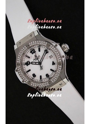 Hublot Big Bang King Swiss Quartz Watch in Faux Diamonds Plated