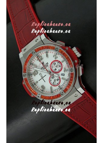 Hublot Big Bang Japanese Repica Watch in Red Strap