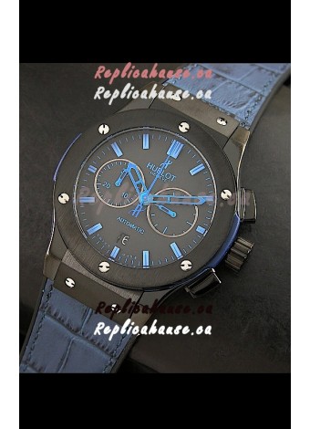 Hublot Big Bang Classic Fusion Swiss Replica PVD Watch in Blue Strap