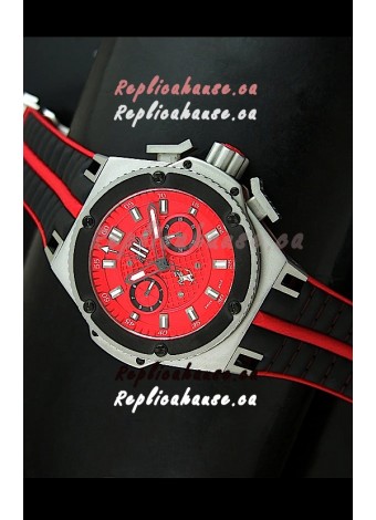Hublot King Power Ferrari Edition Swiss Replica Watch - Black Strap