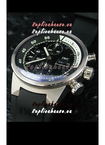 IWC Aquatimer Chrono Automatic Swiss Watch in Black Dial