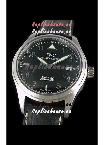 IWC Pilot MARK-XV Swiss Replica Watch in Black