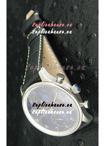 IWC Portuguese Chronograph Swiss Replica Watch in Blue Dial