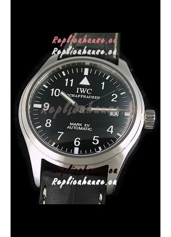 IWC Pilot MARK-XV Swiss Replica Watch in Black