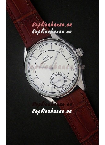 IWC Portuguese FA Jones Japanese Replica Watch in White Dial