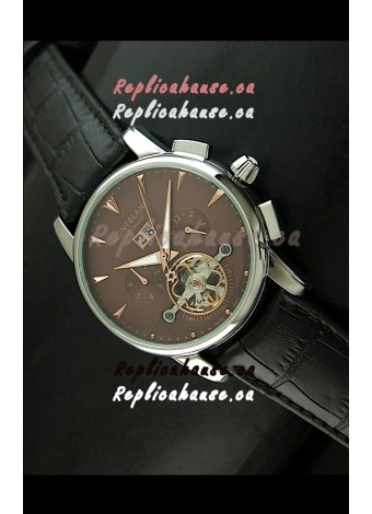 Mont Blanc Flying Tourbillon Japanese Replica Watch in Brown Dial
