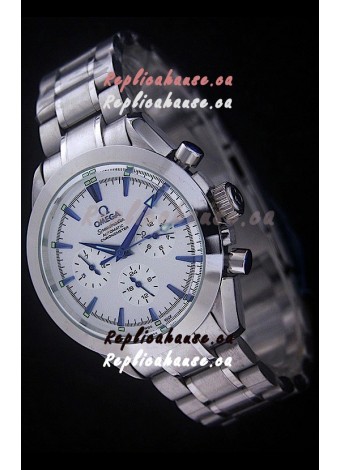 Omega Speedmaster Automatic Chronometer Watch in White Dial