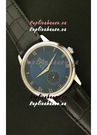 Omega DeVelie Co-Axial Chronometer Japanese Steel Watch in Dark Blue Dial