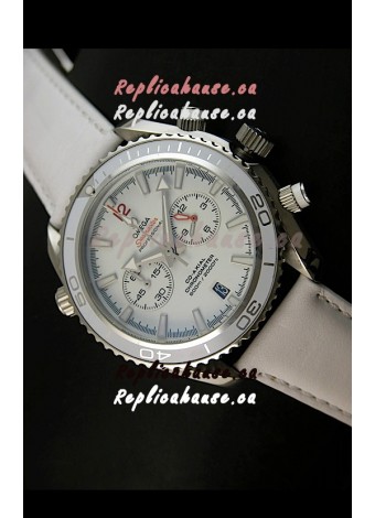 Omega Seamaster The Planet Ocean Japanese Replica Watch in White