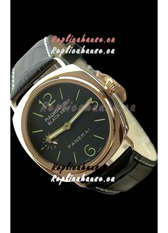 Panerai Radiomir Black Seal Swiss Watch in Pink Gold