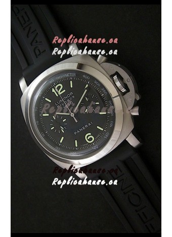 Panerai Luminor Flyback 1950 Swiss Watch in Black Dial