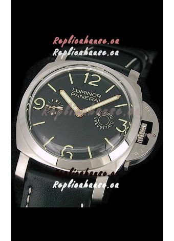 Panerai Luminor 8 Days Swiss Watch in Black Dial