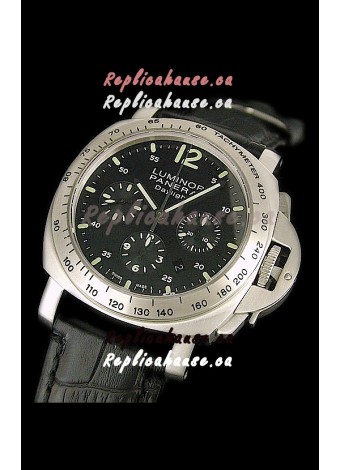 Panerai  Luminor DayLight Chrono Swiss Watch in Leather Strap