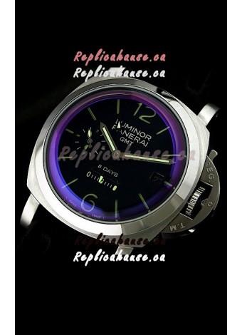 Panerai Luminor GMT 8 Days Watch in Black Dial