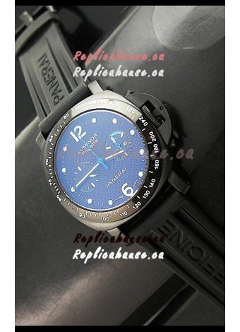 Panerai Luminor Regatta Swiss Watch in PVD Casing Rubber Strap