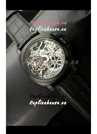 Panerai Radiomir Skeleton Swiss Watch in PVD