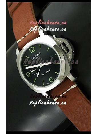 Luminor GMT Panerai Japanese Replica Automatic Watch in Black Dial
