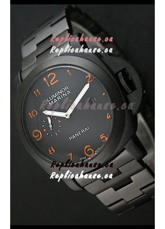 Panerai Luminor Marina Japanese Replica Watch in Orange Markers