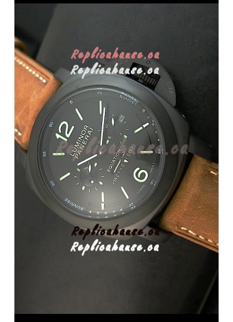 Panerai PAM365 L’Astronomo Luminor 1950 GMT Equation of Time Watch Black Dial PVD