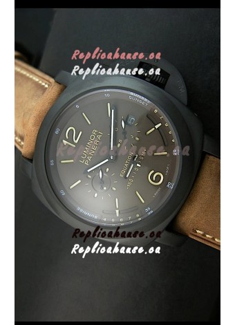 Panerai PAM365 L’Astronomo Luminor 1950 GMT Equation of Time Watch Brown Dial PVD