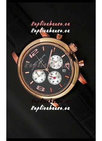 Patek Philippe Perpetual Calender Japanese Steel Watch in Rose Gold Casing