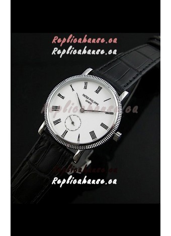 Patek Philippe Calatrava Japanese Mens Watch in White Dial