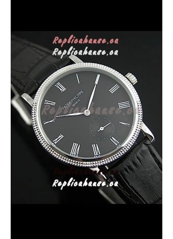 Patek Philippe Calatrava Japanese Mens Watch in Black Dial