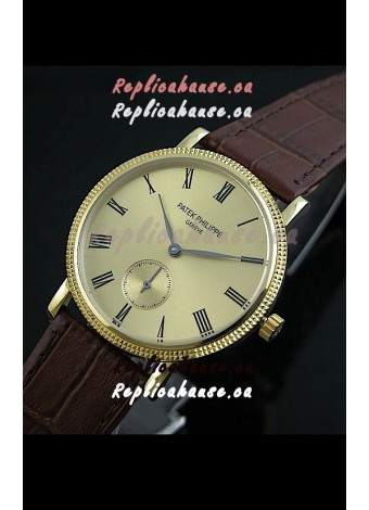 Patek Philippe Calatrava Japanese Mens Watch in Yellow Gold 