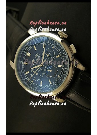 Patek Philippe Complications Japanese Replica Watch in Black Dial