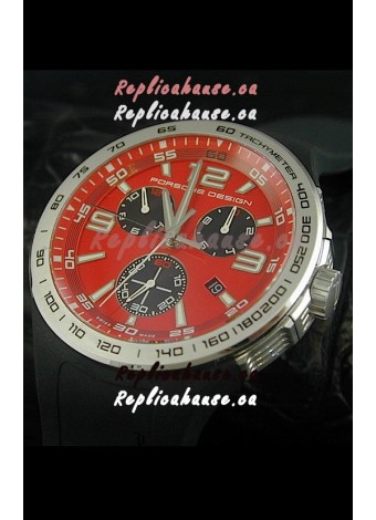Porsche Design Flat Six P'6320 Japanese Watch in Red Dial