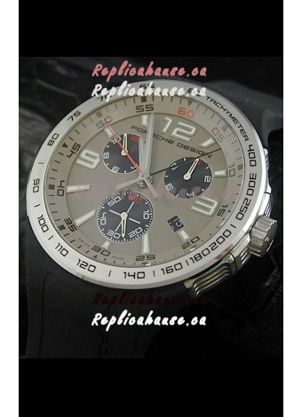 Porsche Design Flat Six P'6320 Japanese Watch in Grey Dial