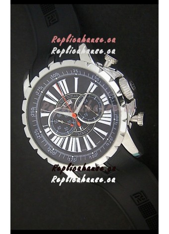 Roger Dubius Excalibur Chronoexcel Japanese Watch in Black Dial
