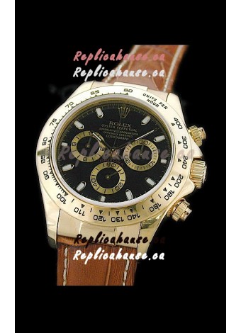 Rolex Daytona Cosmograph Swiss Replica Gold Watch in Gold Subdials