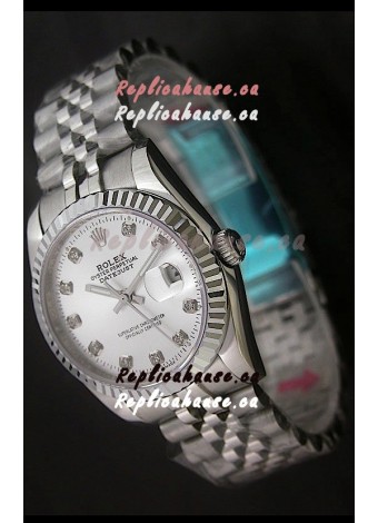 Rolex Datejust Oyster Perpetual Superlative ChronoMeter Swiss Replica Watch in Diamond Markers