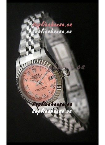 Rolex Datejust Oyster Perpetual Superlative ChronoMeter Swiss Watch in Orange Dial