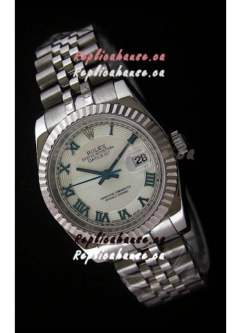 Rolex Datejust Mens Japanese Replica Watch in White Dial