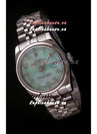 Rolex Datejust Mens Japanese Replica Watch in Light Blue Dial