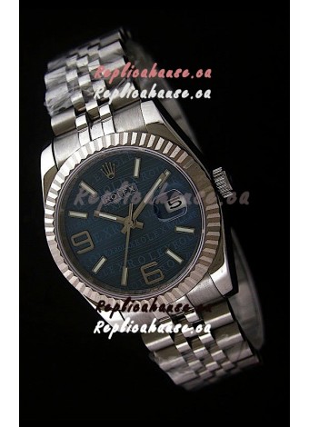 Rolex Datejust Mens Japanese Replica Watch in Blue Dial