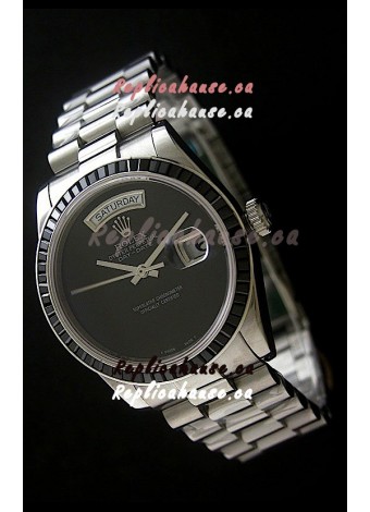 Rolex Day Date 2008 Japanese Replica Watch in Full Black Dial