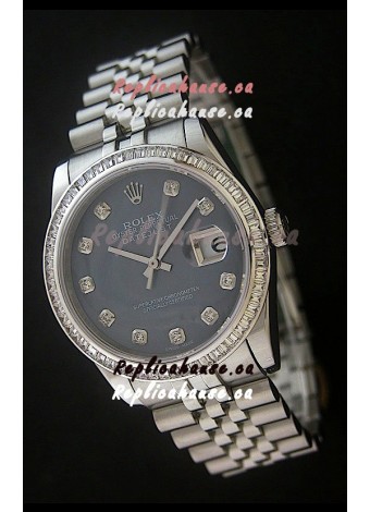 Rolex Datejust Swiss Replica Watch in Grey Dial