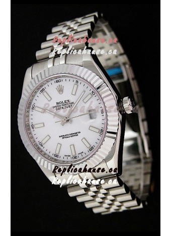Rolex DateJust Japanese Replica Watch in White Dial