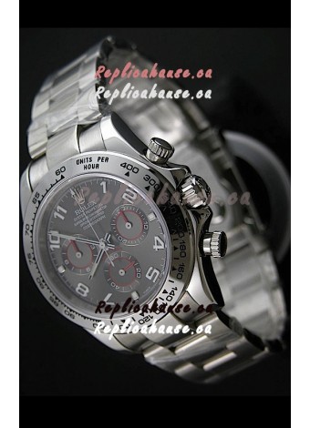 Rolex Daytona Cosmograph Swiss Replica Steel Watch in Grey Dial