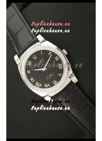 Rolex Cellini Japanese Replica Watch in Black Dial