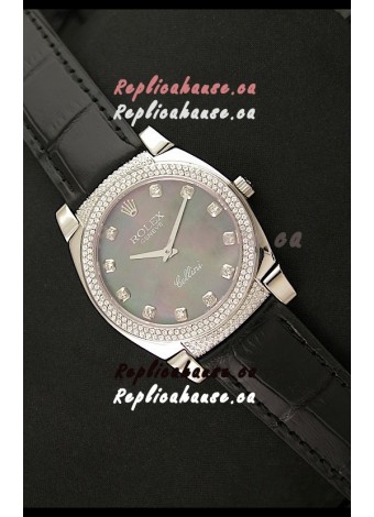 Rolex Cellini Japanese Replica Watch in Mother of Pearl Green Dial