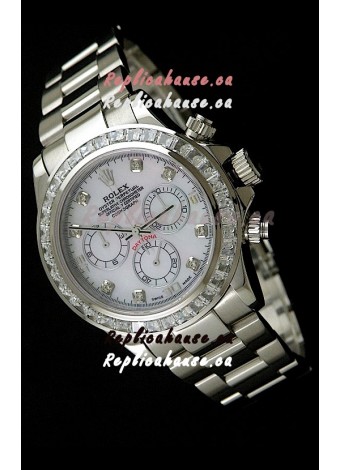 Rolex Oyster Perpetual Cosmograph Daytona Swiss Replica Watch in White Dial