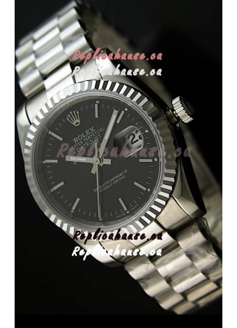 Rolex Replica Datejust Mens Japanese Watch in Black Dial - 41MM