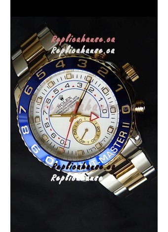 Rolex Replica Yachtmaster II Swiss Watch Two Tone Yellow Gold - 1:1 Mirror Replica Watch
