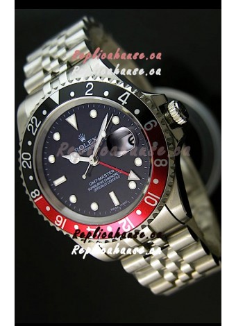 Rolex Replica GMT Masters Watch with Black/Red Bezel