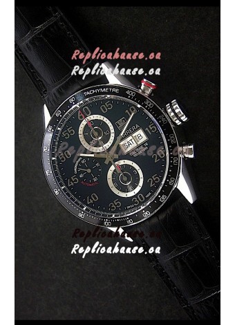 Tag Heuer Carrera Tachymeter Swiss Chronograph Watch in Black